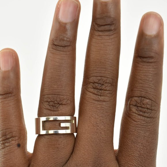 Gucci Jewelry - GUCCI: Sterling Silver, "G" Logo Band/Ring Sz: 5.75 - 1521